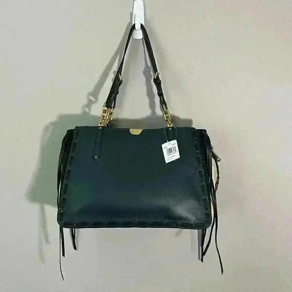 NWT COACH 37391 Dreamer Tote 34 in Colorblock Evergreen Whipstitch Rivets - Picture 3 of 16